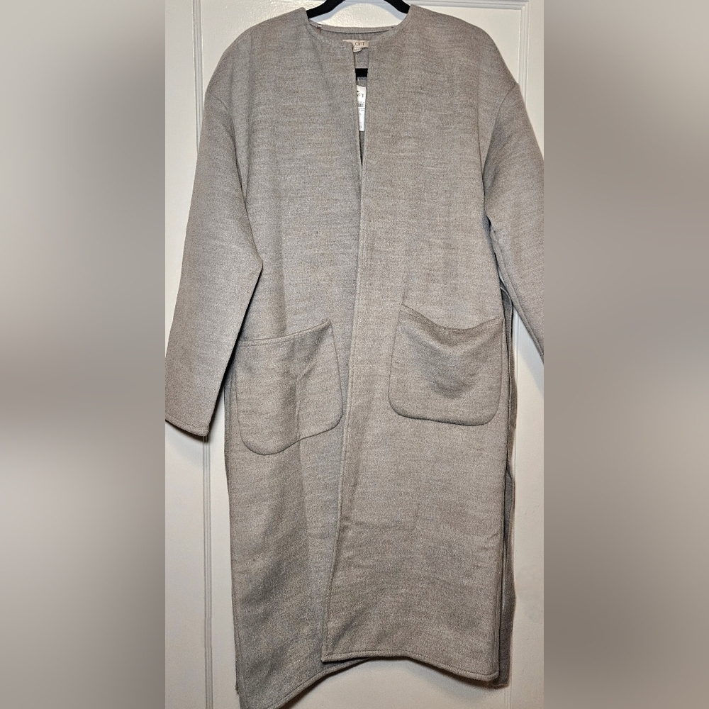 LOFT Light Gray Long Wrap, New With Tags.